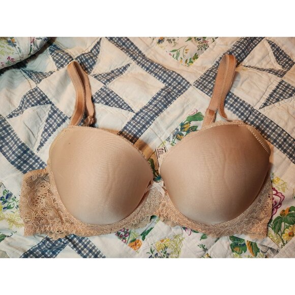 Victorias Secret Nude Dream Angels Bra 34D - Picture 1 of 3